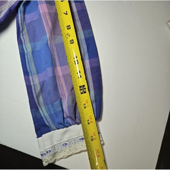 Rare Editions Vtg Union Made Girls Dress Plaid Cottage/ Little House Sz 6 - Picture 10 of 10